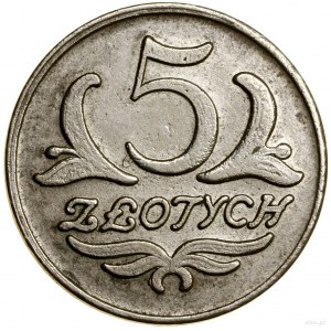 5 złotych, bez daty (1922-1939); Bartoszewicki 194.7 (R...