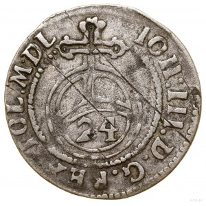 Półtorak, 1687, Mitawa; moneta z tytulaturą Jana III So...