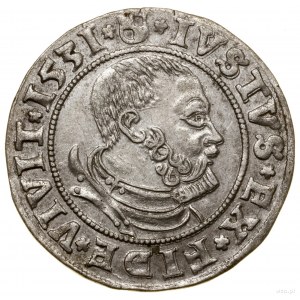 Penny, 1531, Königsberg; tip of inscription PRVSS; Cop. 377...