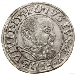 Grosz, 1541, Królewiec; odmiana z długą brodą księcia, ...