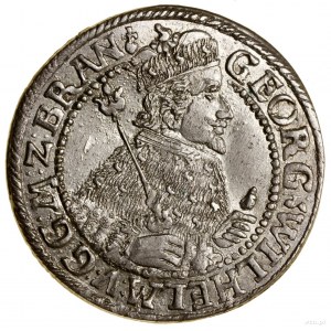 Ort, 1624, Królewiec; popiersie księcia w płaszczu elek...