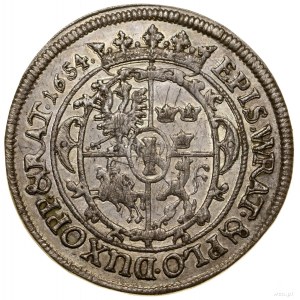 1/4 talara, 1654, Opole; Aw: Popiersie, legenda wokoło;...