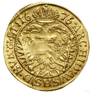 Ducat, 1676 SHS, Wroclaw; Av: Bust of ruler in wreath....