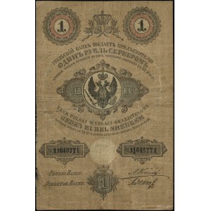 1 rubel srebrem, 1864; podpisy: A. Kruze, Wenzl, seria ...
