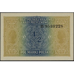 1/2 marki polskiej, 9.12.1916; Generał, seria B, numera...