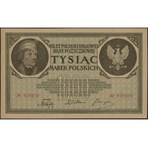 1,000 Polish marks, 17.05.1919; numbered twice ...