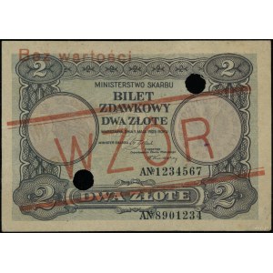 2 zloty, 1.05.1925; series A, numbering 1234567 / 890123....