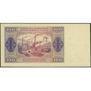 Próba kolorystyczna banknotu 100 złotych, 1.07.1948; be...