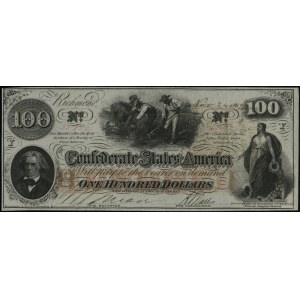 $100, 24.11.1862; Y series, numbering 50152, papi...