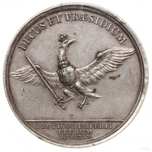 Medal wikariacki (dwutalarowy), 1745, autorstwa Christi...