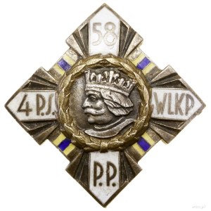 Oficerska Odznaka Pamiątkowa 58. Pułku Piechoty, od 192...