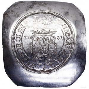 Stempel awersu 1/2 talara hrabstwa Schlick z 1677 roku;...