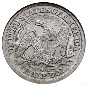 50 centów, 1853 O, Nowy Orlean; typ Seated Liberty, odm...