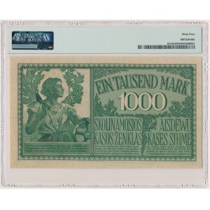Kowno, 1.000 Mark 1918 - A - 6 digital serial number - PMG 64