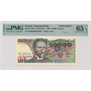 10.000 złotych 1988 - WZÓR - W 0000000 - No. 0698 - PMG 65 EPQ