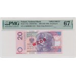 20 złotych 1994 - WZÓR - AA 0000000 - Nr 1513 - PMG 67 EPQ