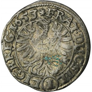 Silesia, Duchy of Liegnitz-Brieg-Wolau, Georg III, Ludwig IV, Christian, 1 Kreuzer Brieg 1653 - VERY RARE