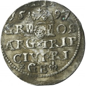 Sigismund III Vasa, 3 Groschen Riga 1597