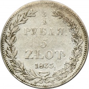 3/4 rubla = 5 złotych Petersburg 1835 НГ