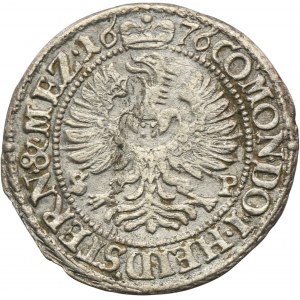 Silesia, Duchy of Oels, Silvius II Friedrich, 3 Kreuzer Oels 1676 SP