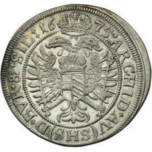 Silesia, Habsburg rule, Leopold I, 6 Kreuzer Breslau 1675 SHS - RARE