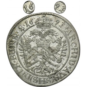 Silesia, Habsburg rule, Leopold I, 6 Kreuzer Breslau 1691 SHS - UNLISTED