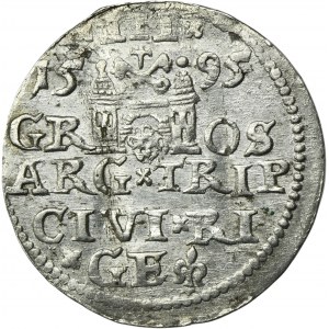 Zygmunt III Waza, Trojak Ryga 1595 - LI
