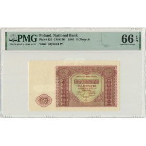 10 złotych 1946 - PMG 66 EPQ