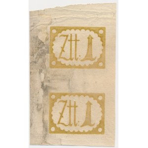 Fragment de feuille 1 zloty 1794 - verso