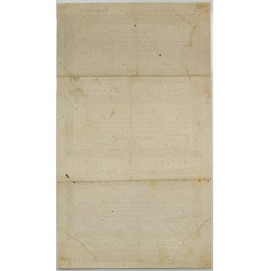 Kass Ticket Patterns, Sheet 1-5 thalers 1810 - RARE