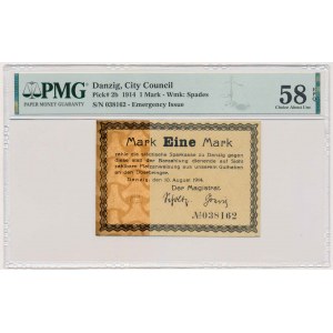 Dantzig, 1er mars 1914 - znw. lames - PMG 58 EPQ - non estampillé Ungültig -.