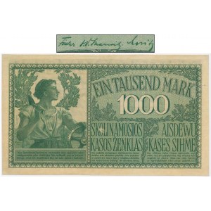 Kowno, 1.000 Mark 1918 - A - 7 digit series -