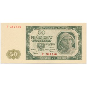 50 złotych 1948 - F - 6 cyfr - RZADKI i PIĘKNY