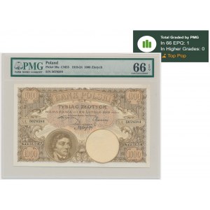 1 000 PLN 1919 - S.A. - PMG 66 EPQ