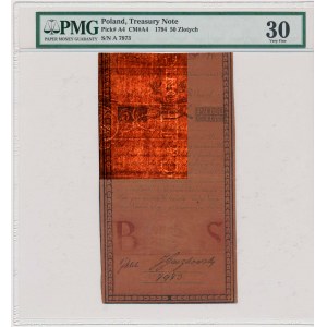 50 zloty 1794 - A - C.I HONIG watermark - PMG 30