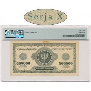 500 000 marks 1923 - SÉRIE X - 7 chiffres - PMG 53 - RARE