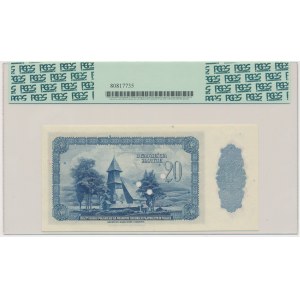 ABNCo, 20 zloty 1939 - SPECIMEN - 00000 - PCGS CURRENCY 67 PPQ