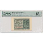 1 złoty 1941 - BE - PMG 63 - perforacja MUSTER