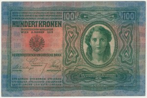 Československo, 1 koruna 1919 na 100 korun 1912