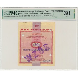 Pewex, 50 dolarów 1960 - WZÓR - Di - PMG 30