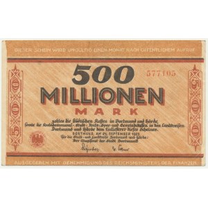 Allemagne, 500 millions de marks 1923