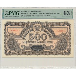 500 PLN 1944 ...owe - Ax - PMG 63 EPQ
