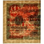 1 grosz 1924 - BE ❉ - lewa połowa -