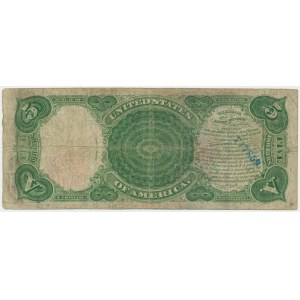 USA, Red Seal, 5 Dollars 1907 - Speelman & White -