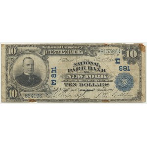 USA, Blue Seal, Nowy Jork, 10 dolarów 1902 - Lyons & Roberts -