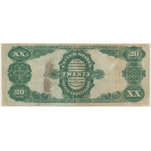 États-Unis, Certificat en argent, 20 $ 1891 - Rosecrans &amp; Nebeker - RARE