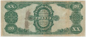 USA, Silver Certificate, 20 Dollars 1891 - Rosecrans & Nebeker - RARE