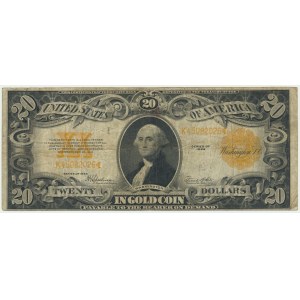 USA, Certificat en or, $20 1922 - Speelman &amp; White -.