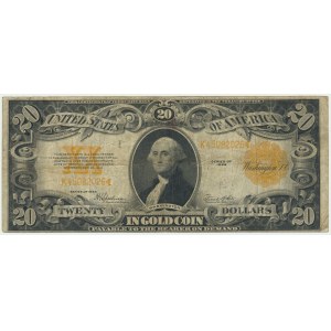 USA, Gold Certificate, 20 dolarów 1922 - Speelman & White -