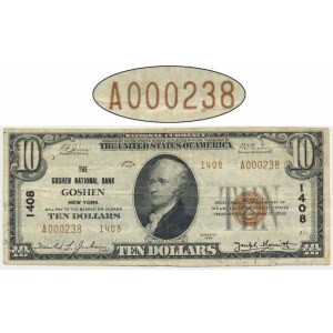 USA, Nowy Jork, 10 dolarów 1929 - Jones & Woods -